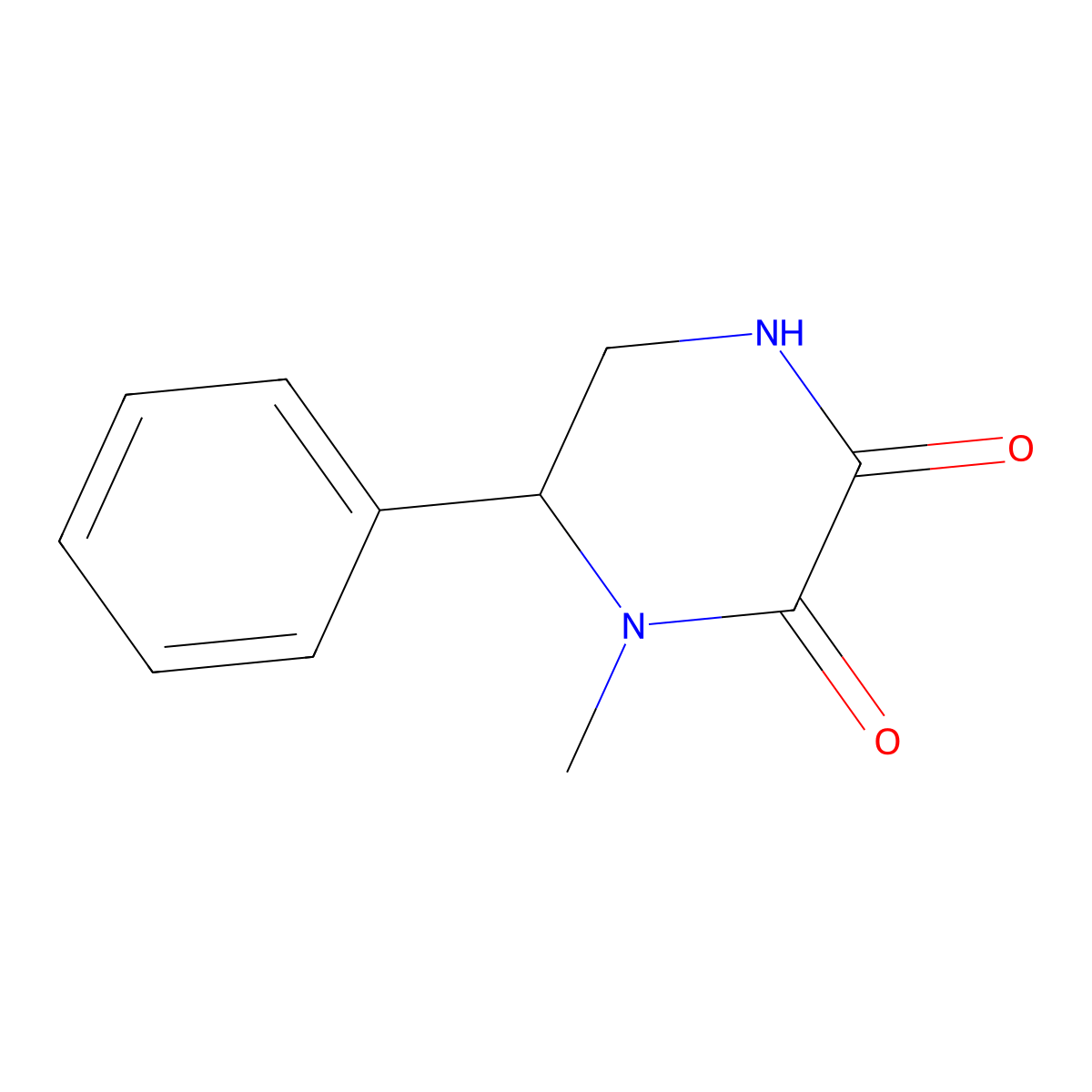 1-Methyl-6-phenylpiperazine-2,3-dione molecular structure, CAS 1204297-11-9