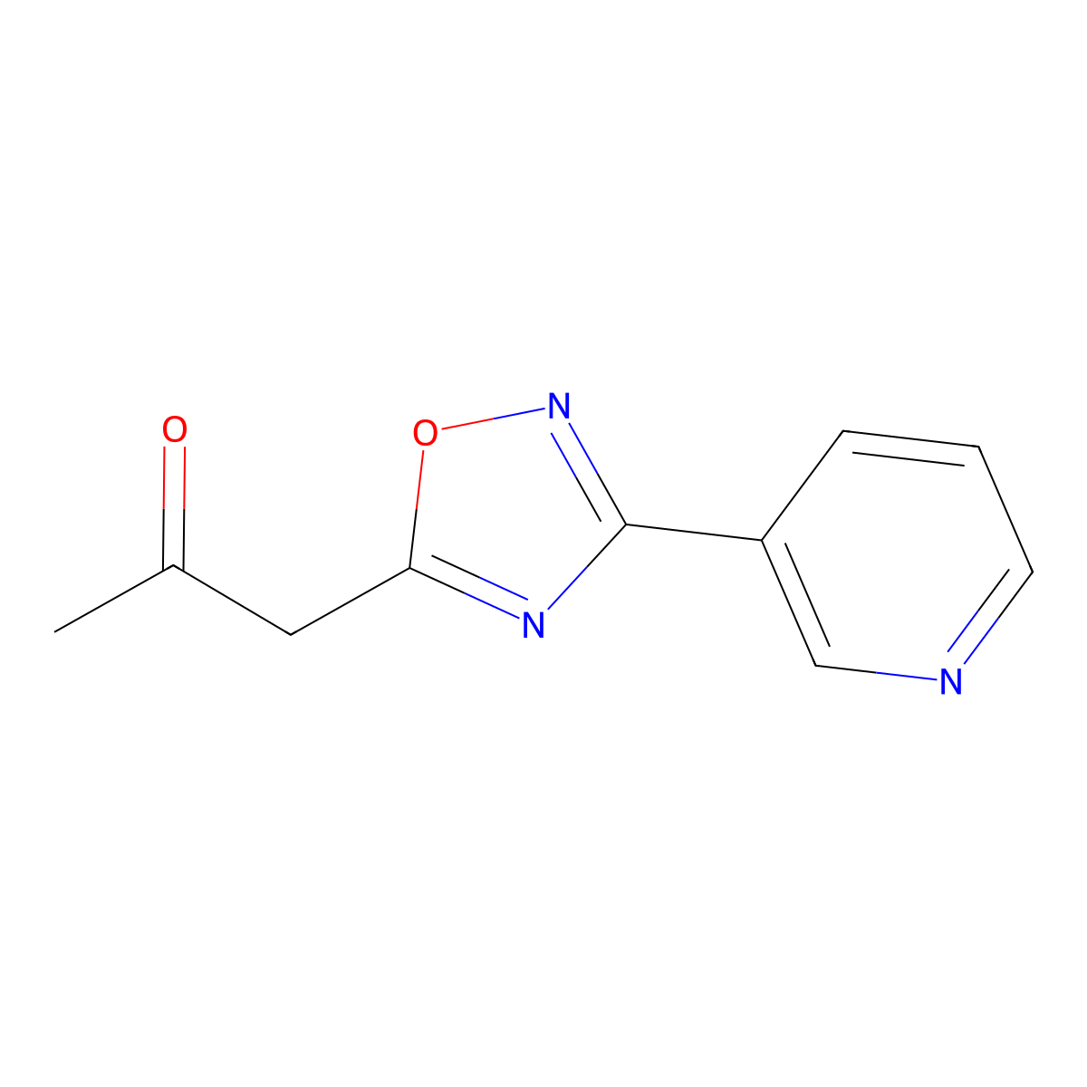 1-(3-Pyridin-3-yl-1,2,4-oxadiazol-5-yl)propan-2-one molecular structure, CAS 1204297-15-3