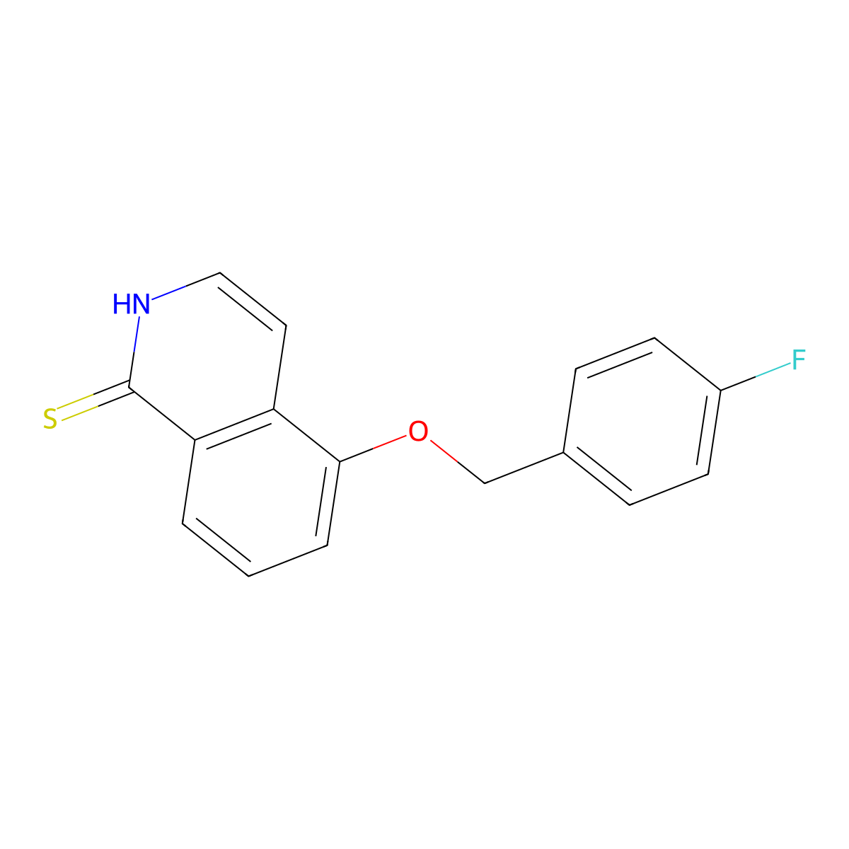 5-[(4-Fluorobenzyl)oxy]isoquinoline-1-thiol molecular structure, CAS 1204297-19-7