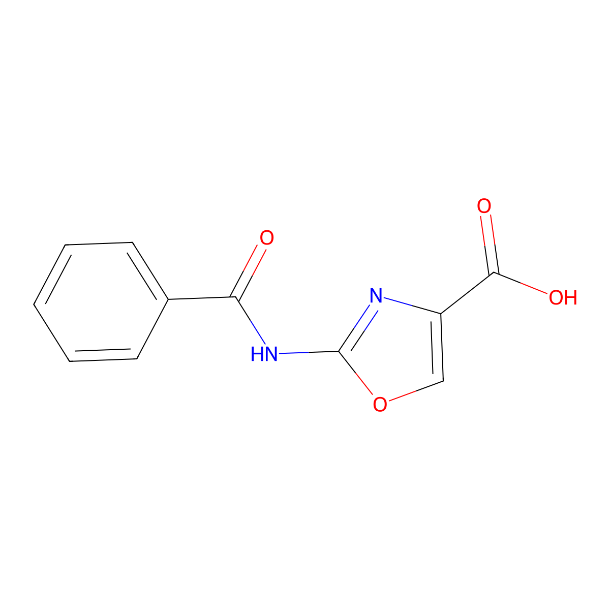 2-Benzamido-1,3-oxazole-4-carboxylic acid molecular structure, CAS 1204297-20-0