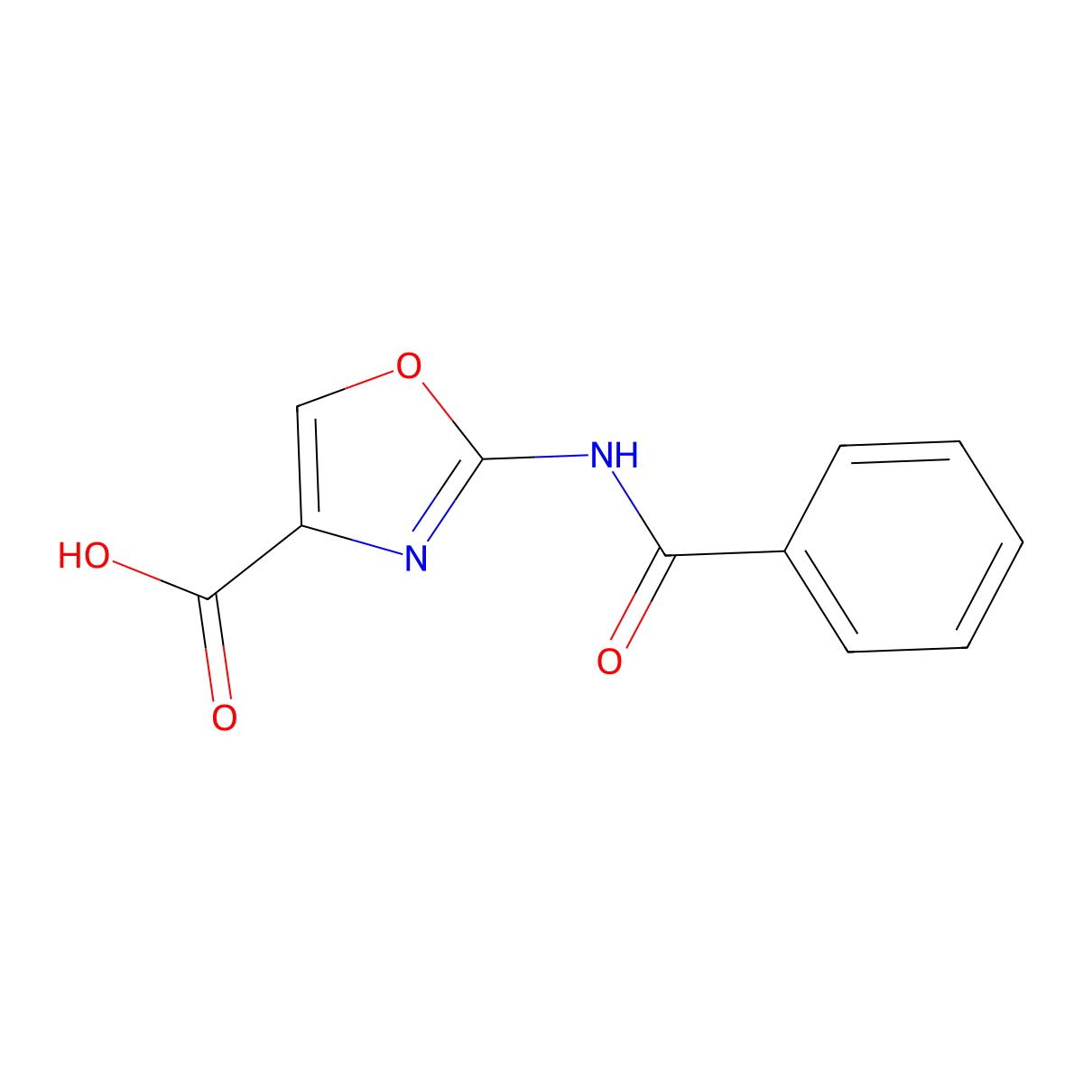 2-Benzamido-1,3-oxazole-4-carboxylic acid molecular structure, CAS 1204297-20-0