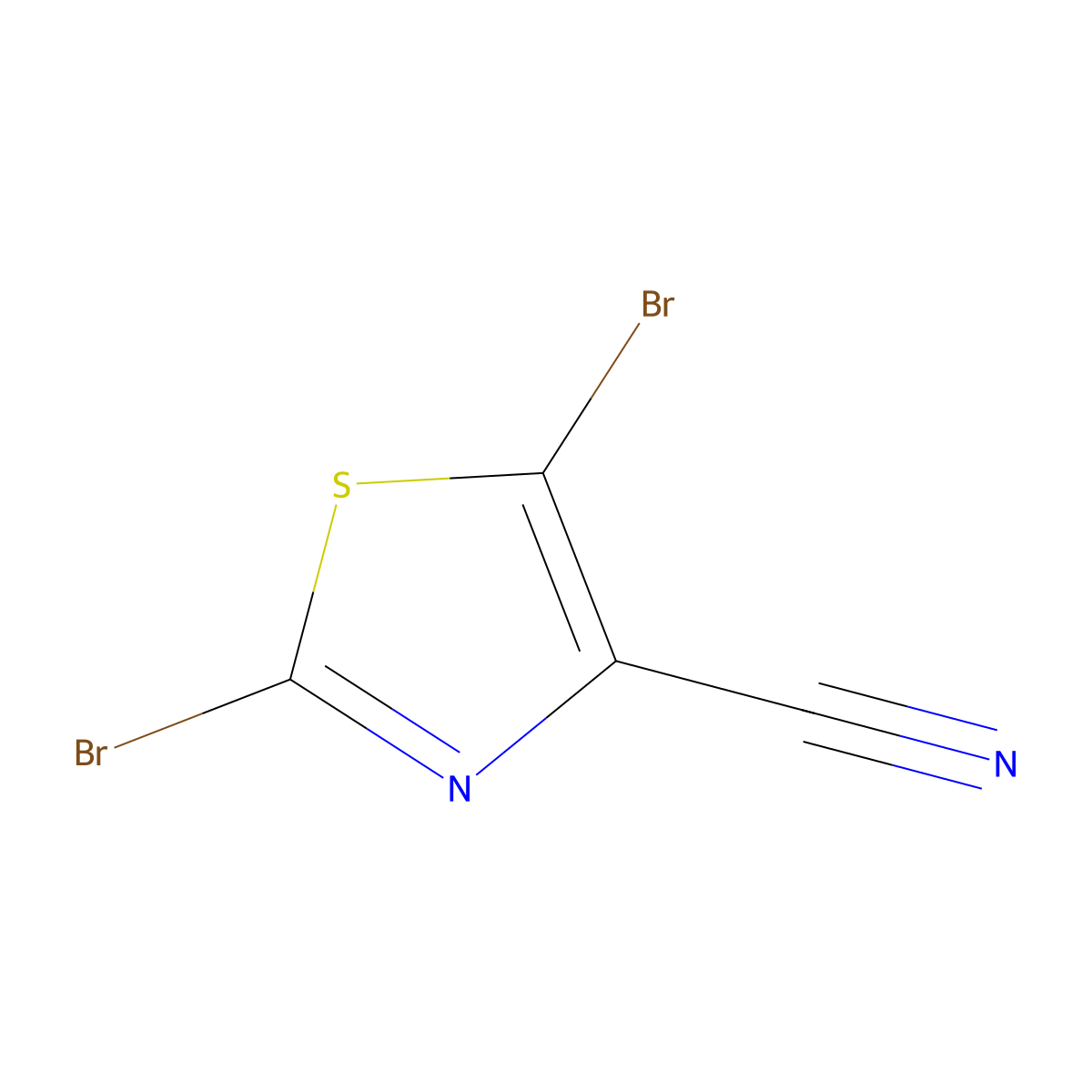 2,5-Dibromo-1,3-thiazole-4-carbonitrile molecular structure, CAS 1204297-23-3