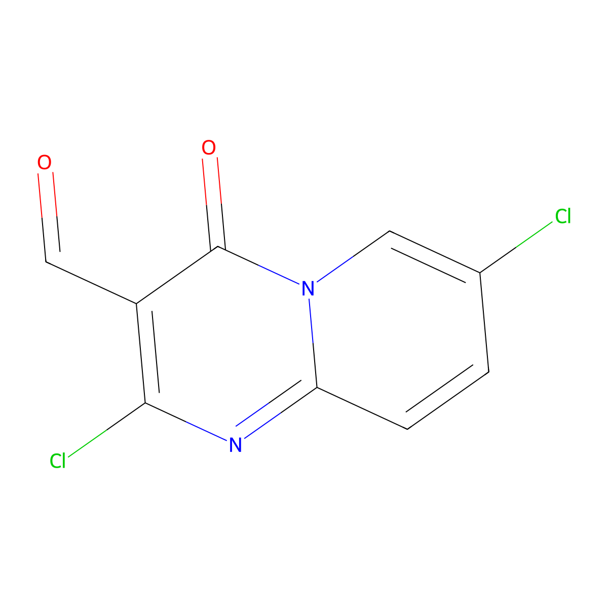 2,7-dichloro-4-oxo-4H-pyrido[1,2-a]pyrimidine-3-carbaldehyde molecular structure, CAS 1204297-25-5