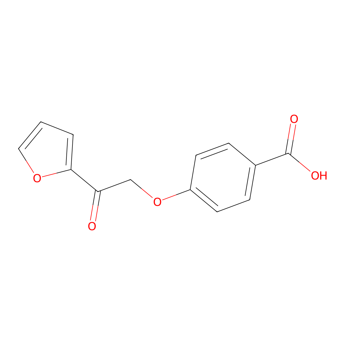 4-[2-(Furan-2-yl)-2-oxoethoxy]benzoic acid molecular structure, CAS 1204297-27-7
