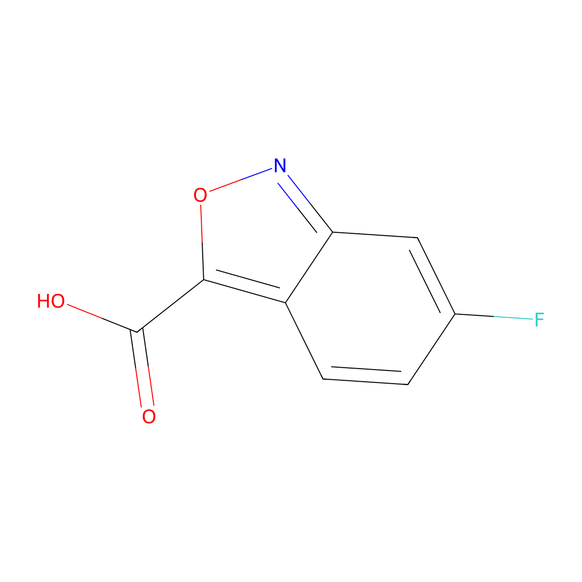 6-Fluoro-2,1-benzoxazole-3-carboxylic acid molecular structure, CAS 1204297-28-8