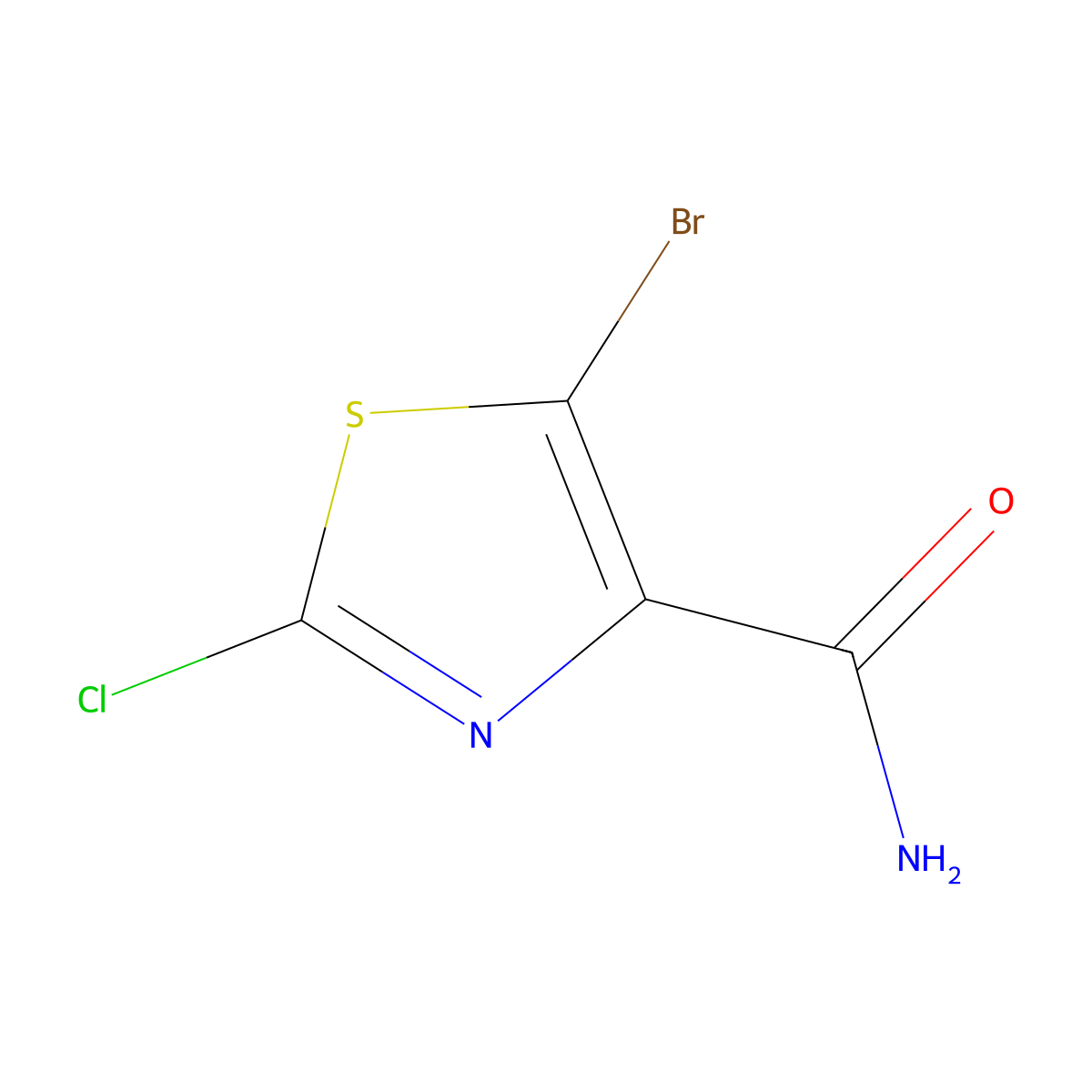 5-Bromo-2-chloro-1,3-thiazole-4-carboxamide molecular structure, CAS 1204297-34-6