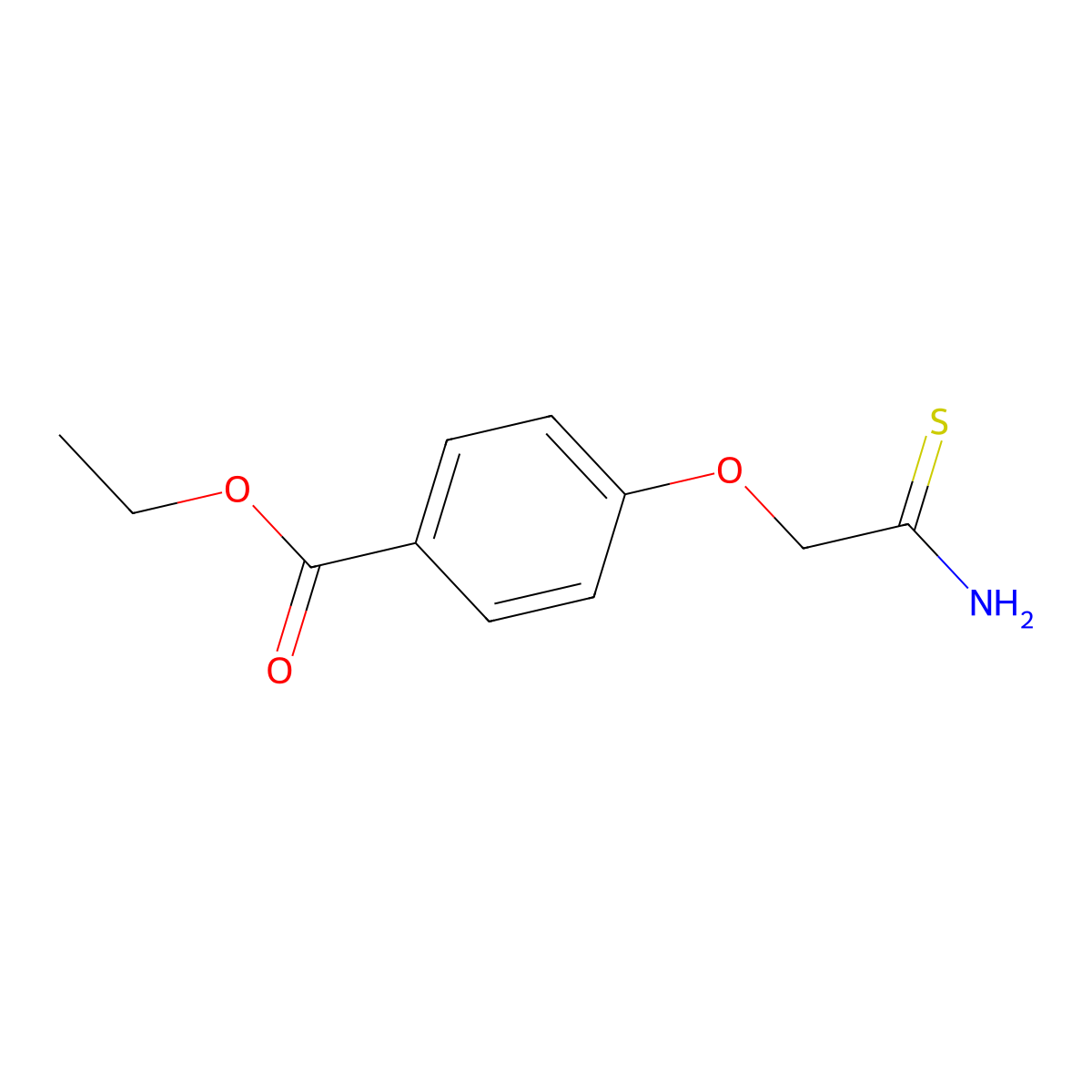 Ethyl 4-(2-amino-2-thioxoethoxy)benzoate molecular structure, CAS 1204297-36-8