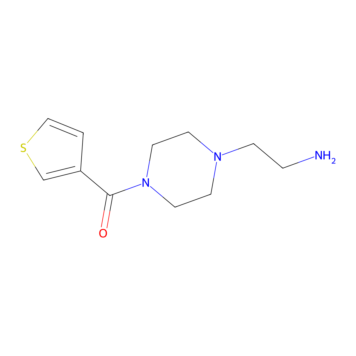 (2-[4-(3-Thienylcarbonyl)piperazin-1-YL]ethyl)amine molecular structure, CAS 1204297-38-0
