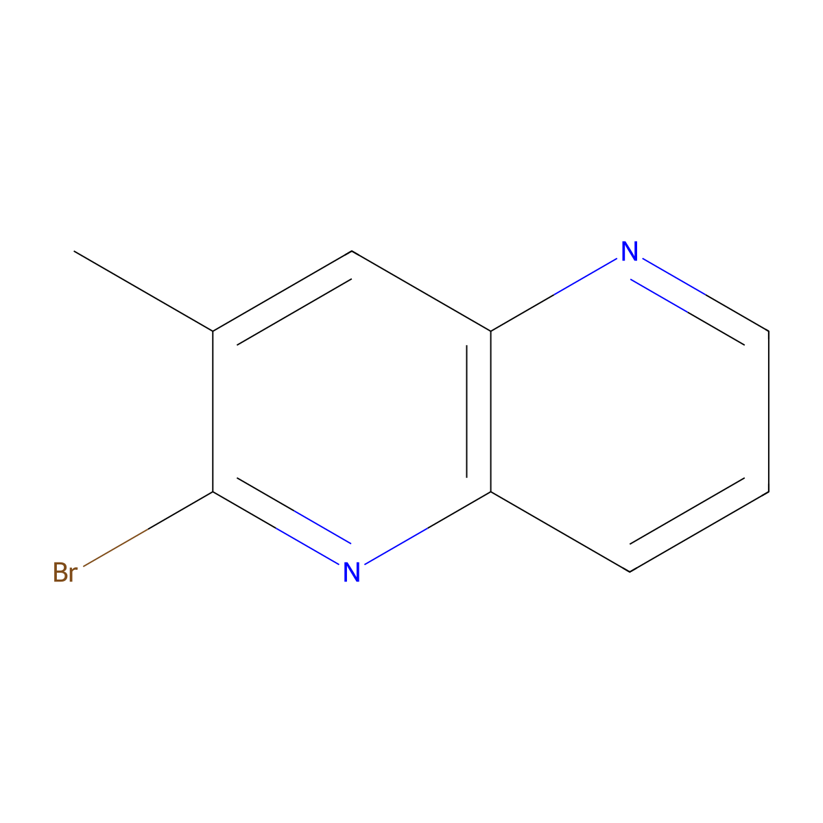 2-Bromo-3-methyl-1,5-naphthyridine molecular structure, CAS 1204297-55-1