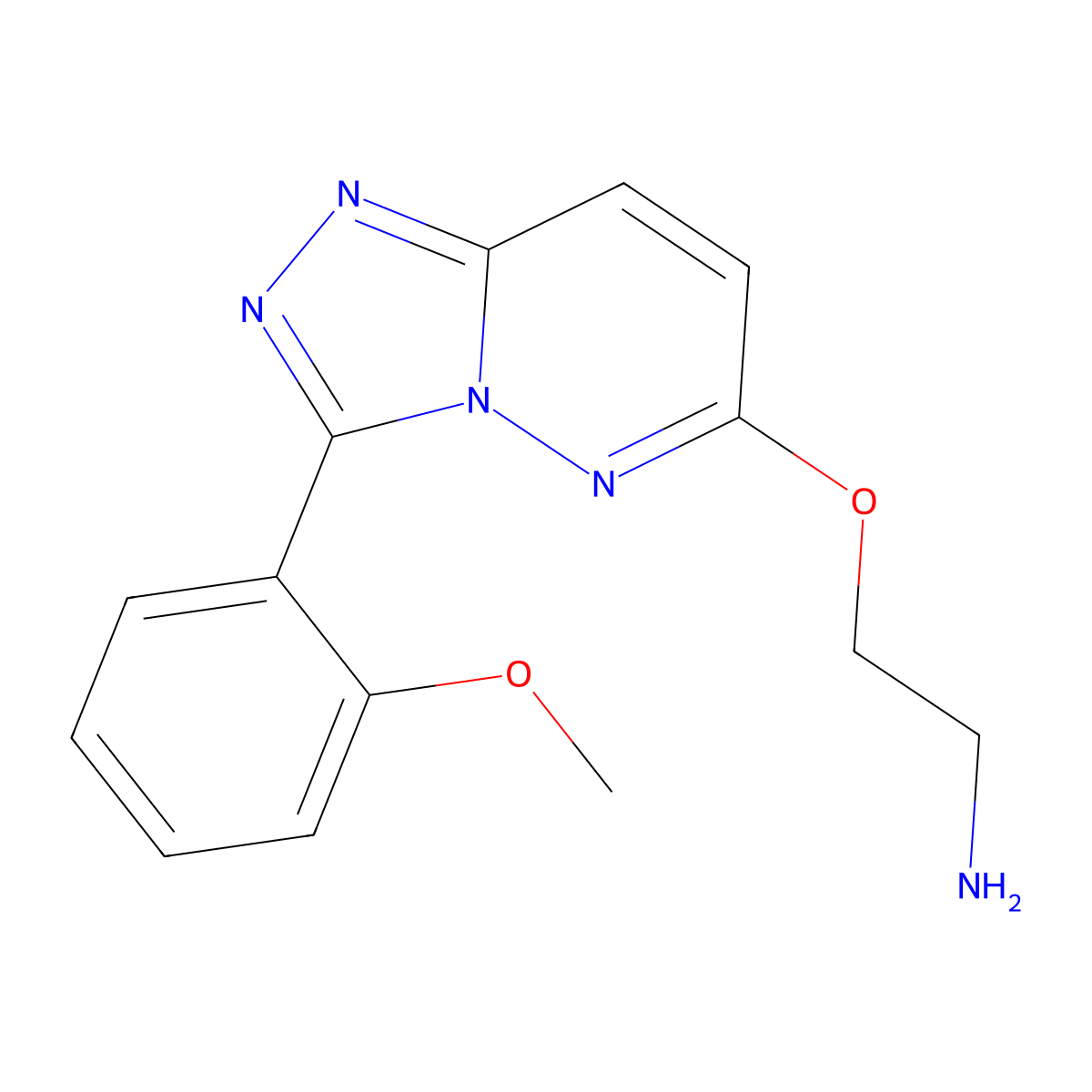 (2-{[3-(2-Methoxyphenyl)[1,2,4]triazolo[4,3-b]pyridazin-6-yl]oxy}ethyl)amine molecular structure, CAS 1204297-58-4