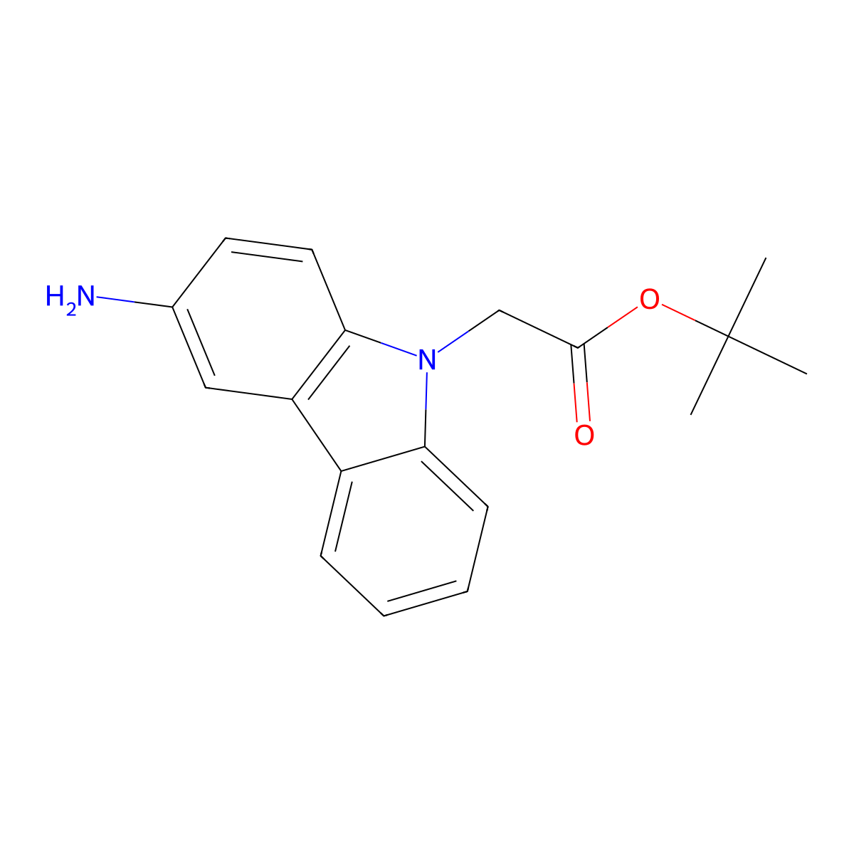 tert-butyl (3-amino-9H-carbazol-9-yl)acetate molecular structure, CAS 1204297-59-5