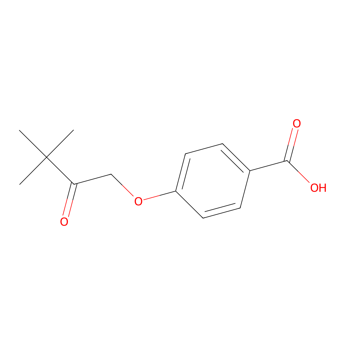 4-(3,3-Dimethyl-2-oxobutoxy)benzoic acid molecular structure, CAS 1204297-64-2