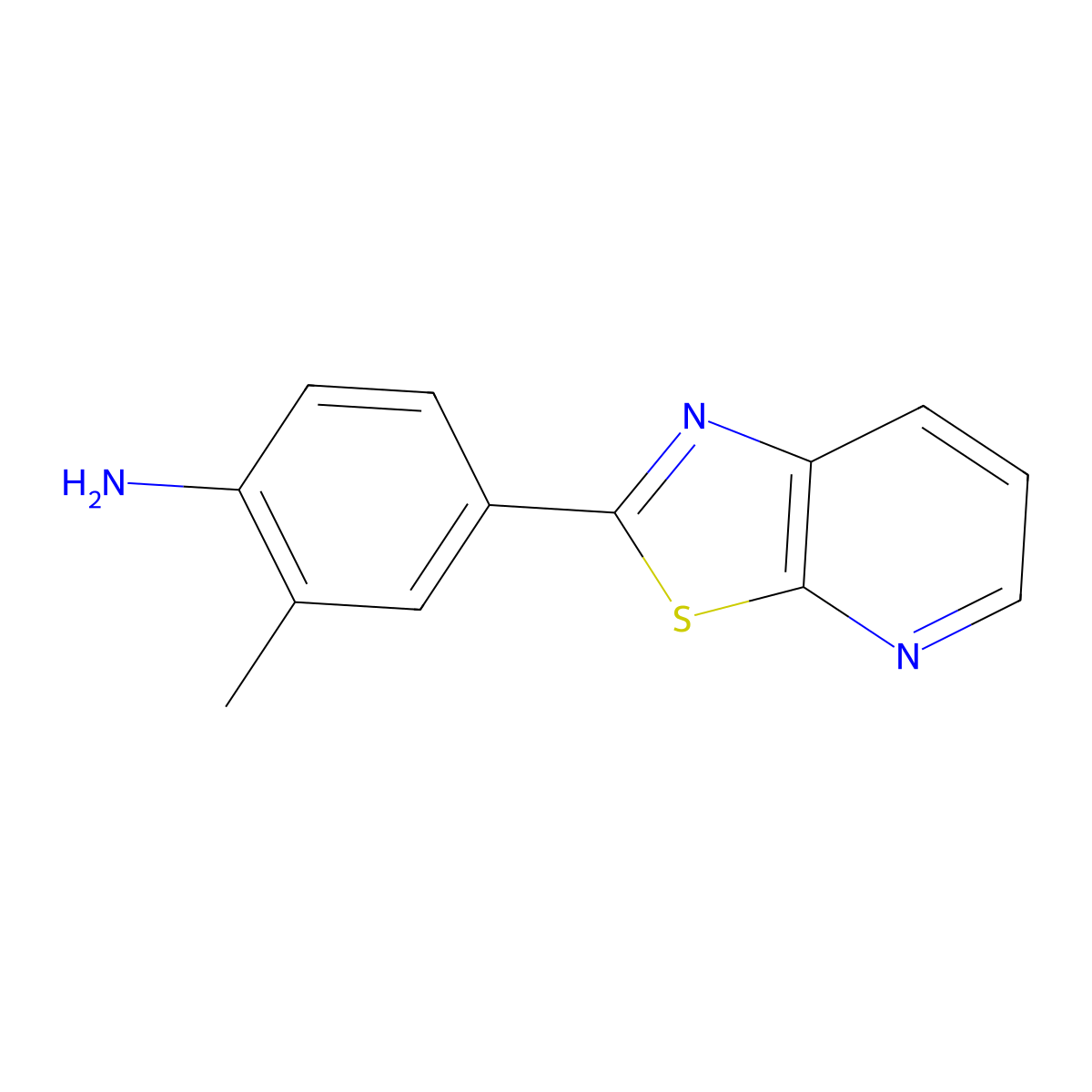 (2-Methyl-4-[1,3]thiazolo[5,4-b]pyridin-2-ylphenyl)amine molecular structure, CAS 1204297-68-6