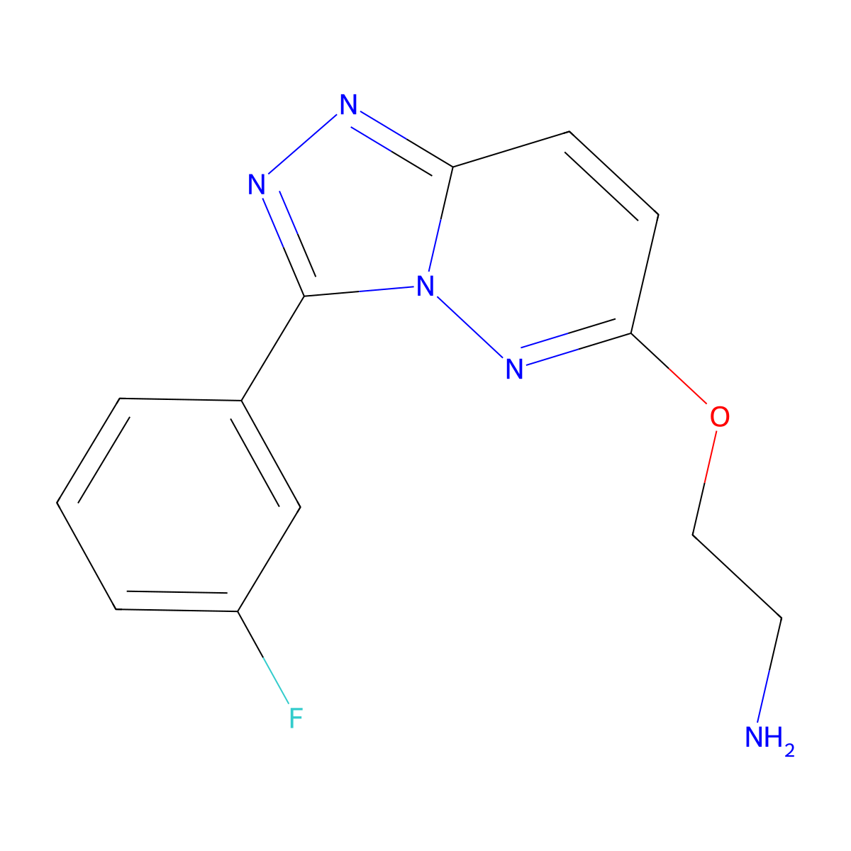 (2-{[3-(3-Fluorophenyl)[1,2,4]triazolo[4,3-b]pyridazin-6-yl]oxy}ethyl)amine molecular structure, CAS 1204297-71-1