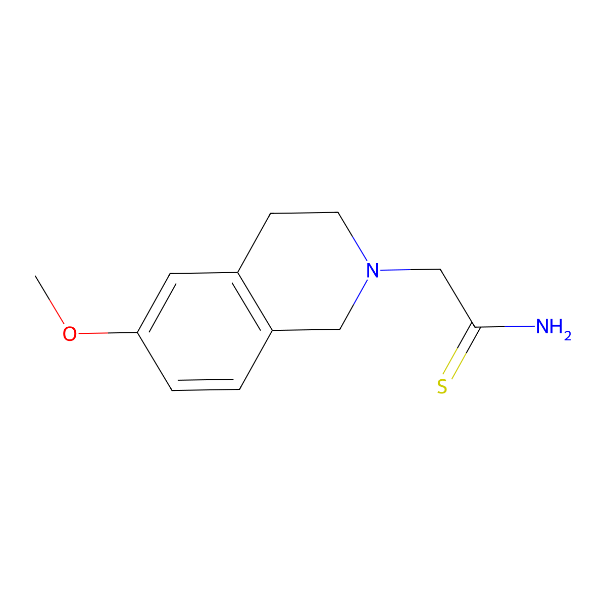 2-(6-Methoxy-3,4-dihydroisoquinolin-2(1H)-YL)ethanethioamide molecular structure, CAS 1204297-83-5