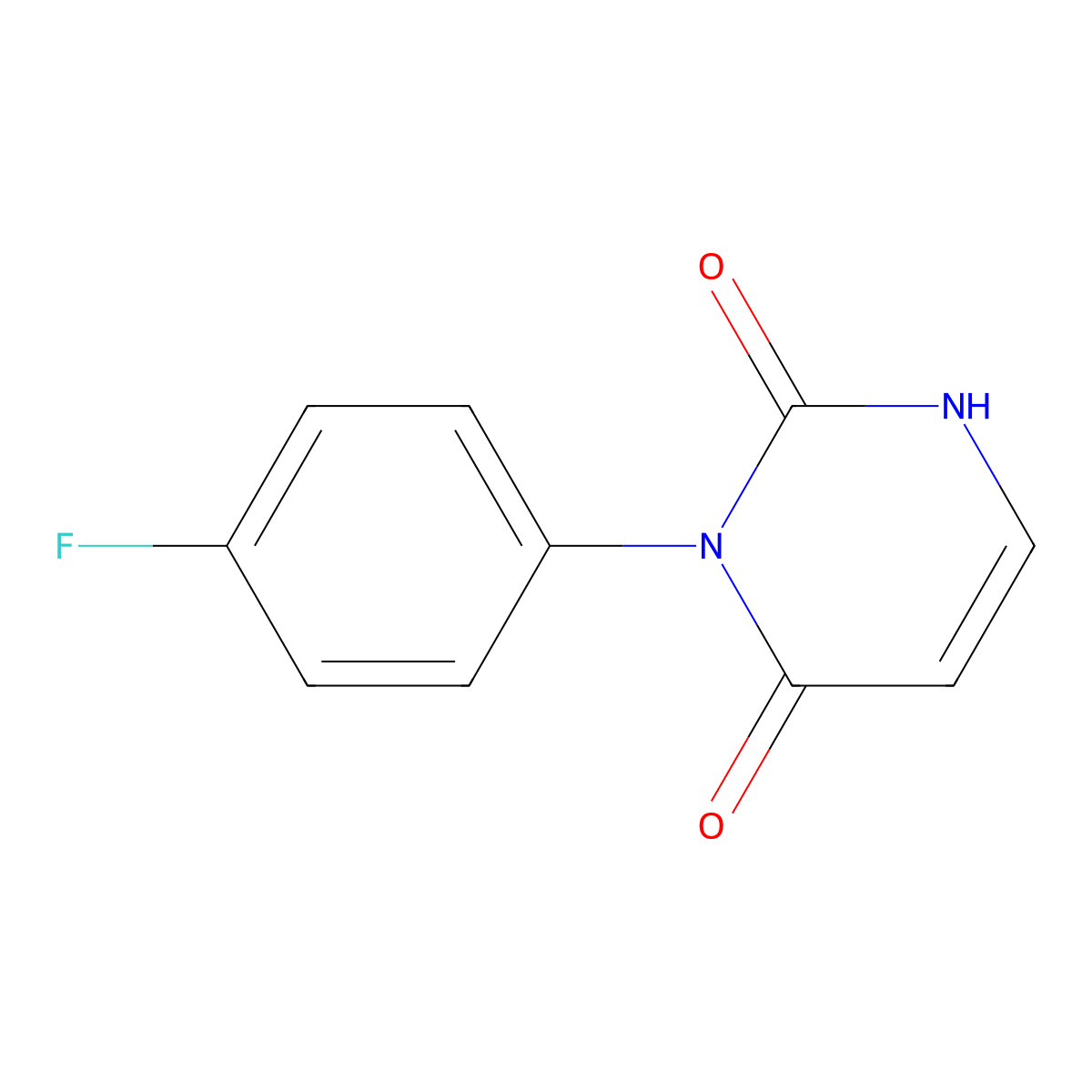 3-(4-fluorophenyl)pyrimidine-2,4(1H,3H)-dione molecular structure, CAS 1204297-90-4