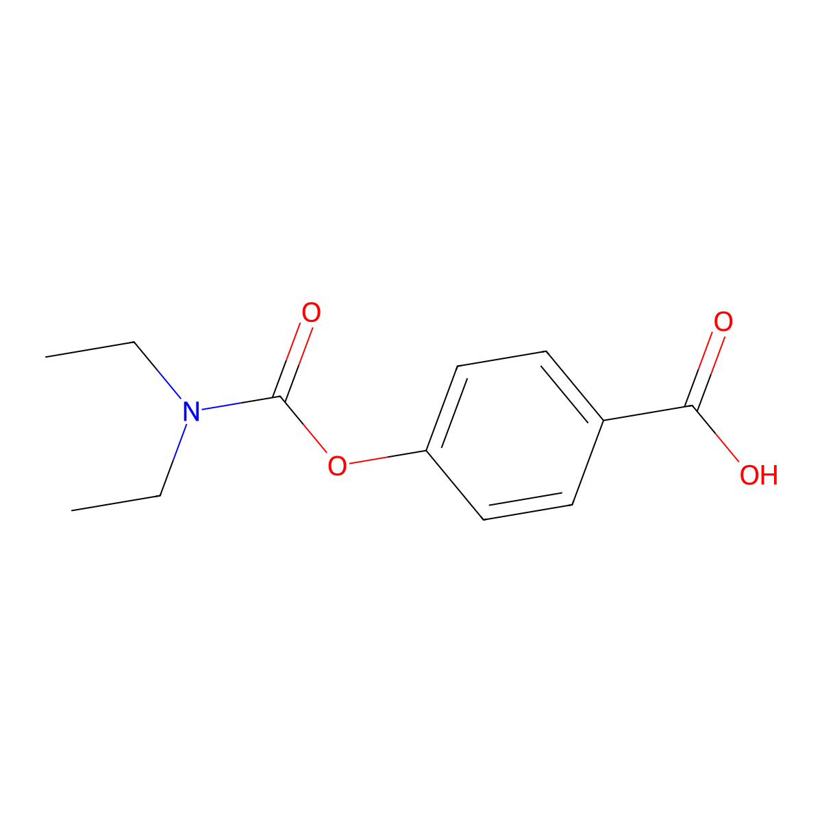 4-[(Diethylcarbamoyl)oxy]benzoic acid molecular structure, CAS 1204297-93-7