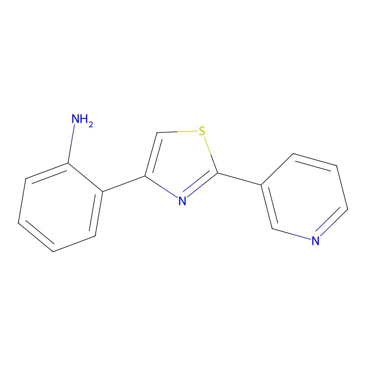 [2-(2-Pyridin-3-yl-1,3-thiazol-4-yl)phenyl]amine molecular structure, CAS 1204297-94-8