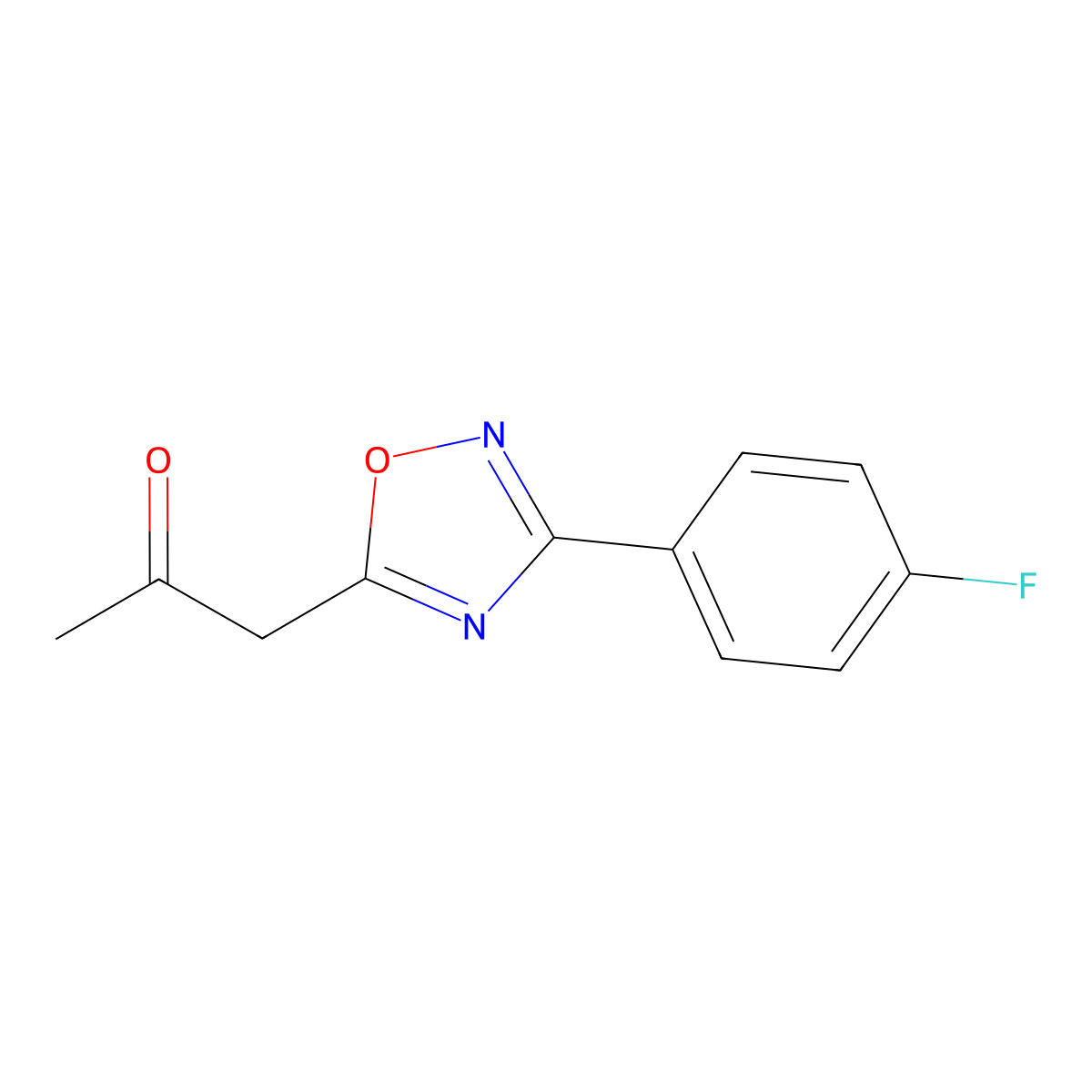 1-[3-(4-Fluorophenyl)-1,2,4-oxadiazol-5-yl]propan-2-one molecular structure, CAS 1204297-95-9