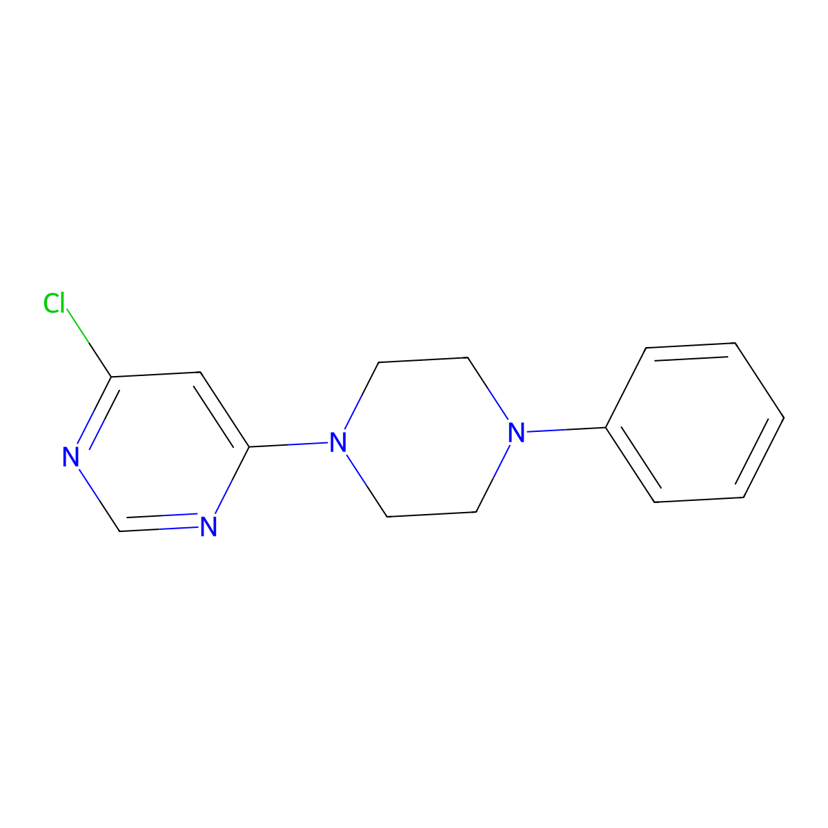 4-Chloro-6-(4-phenylpiperazin-1-yl)pyrimidine molecular structure, CAS 1204297-99-3