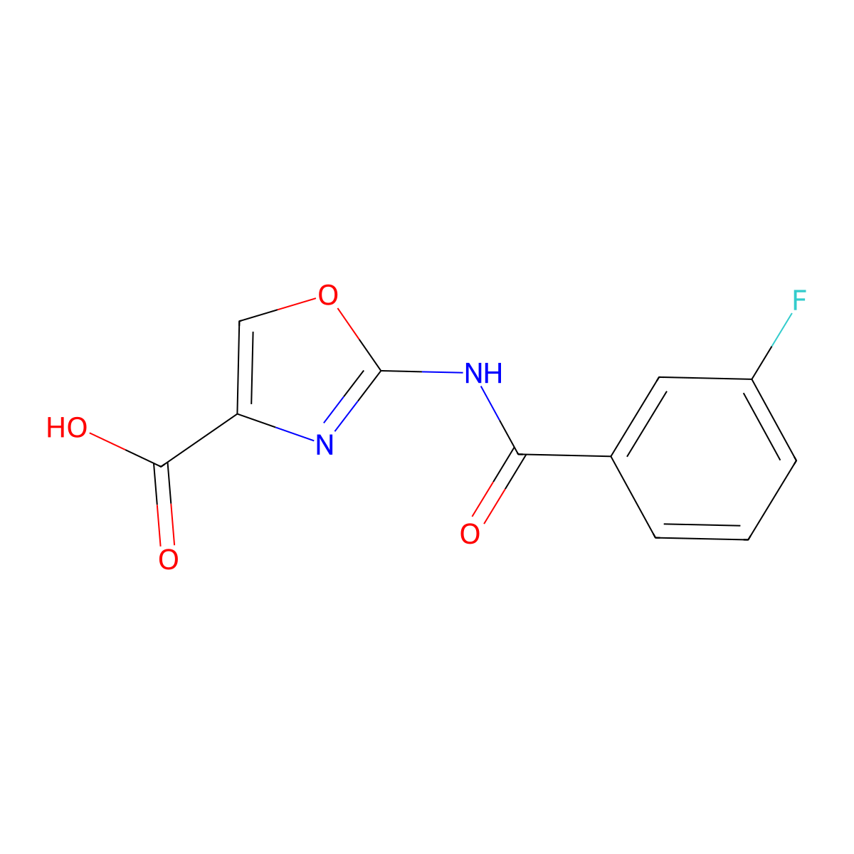 2-[(3-Fluorobenzoyl)amino]-1,3-oxazole-4-carboxylic acid molecular structure, CAS 1204298-09-8
