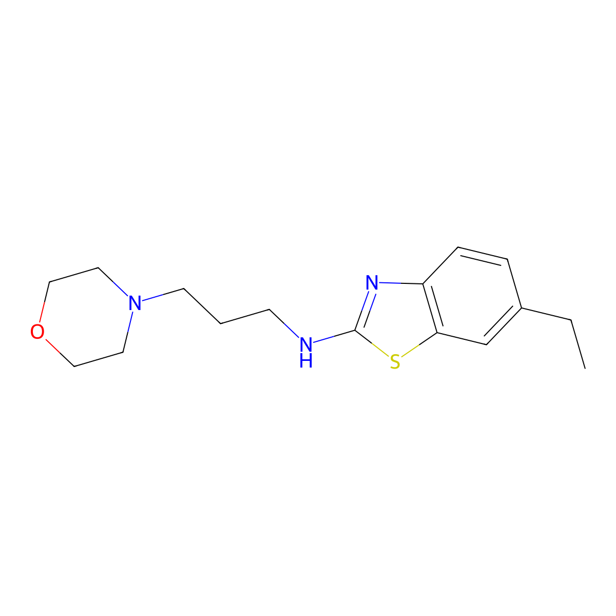6-ethyl-N-(3-morpholinopropyl)benzo[d]thiazol-2-amine molecular structure, CAS 1204298-12-3