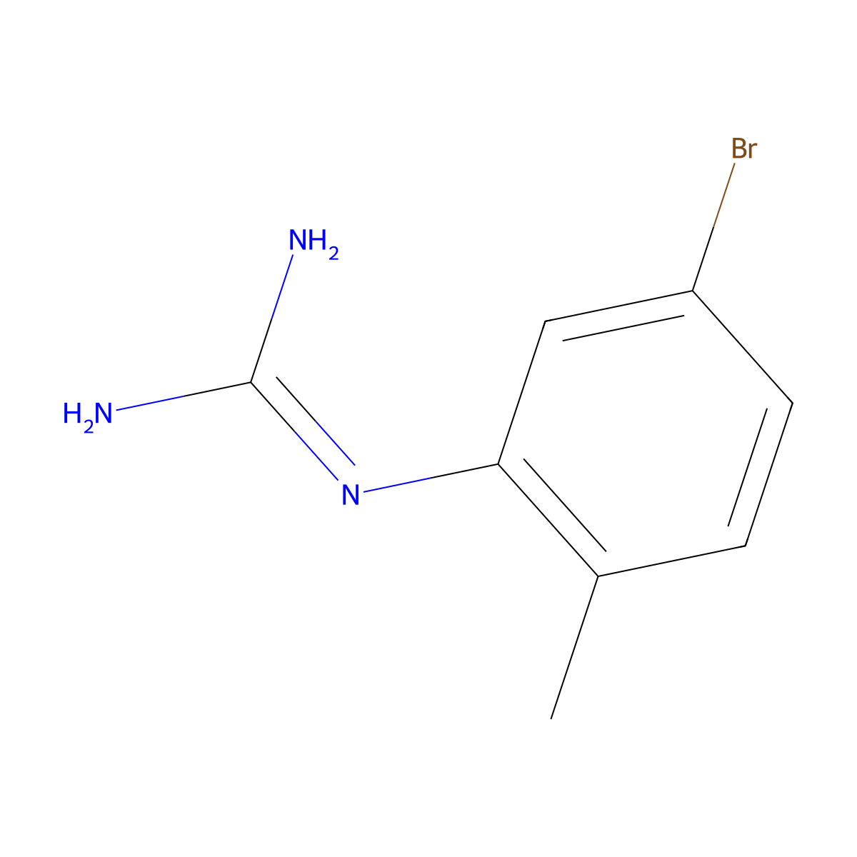 1-(5-Bromo-2-methylphenyl)guanidine molecular structure, CAS 1204298-24-7