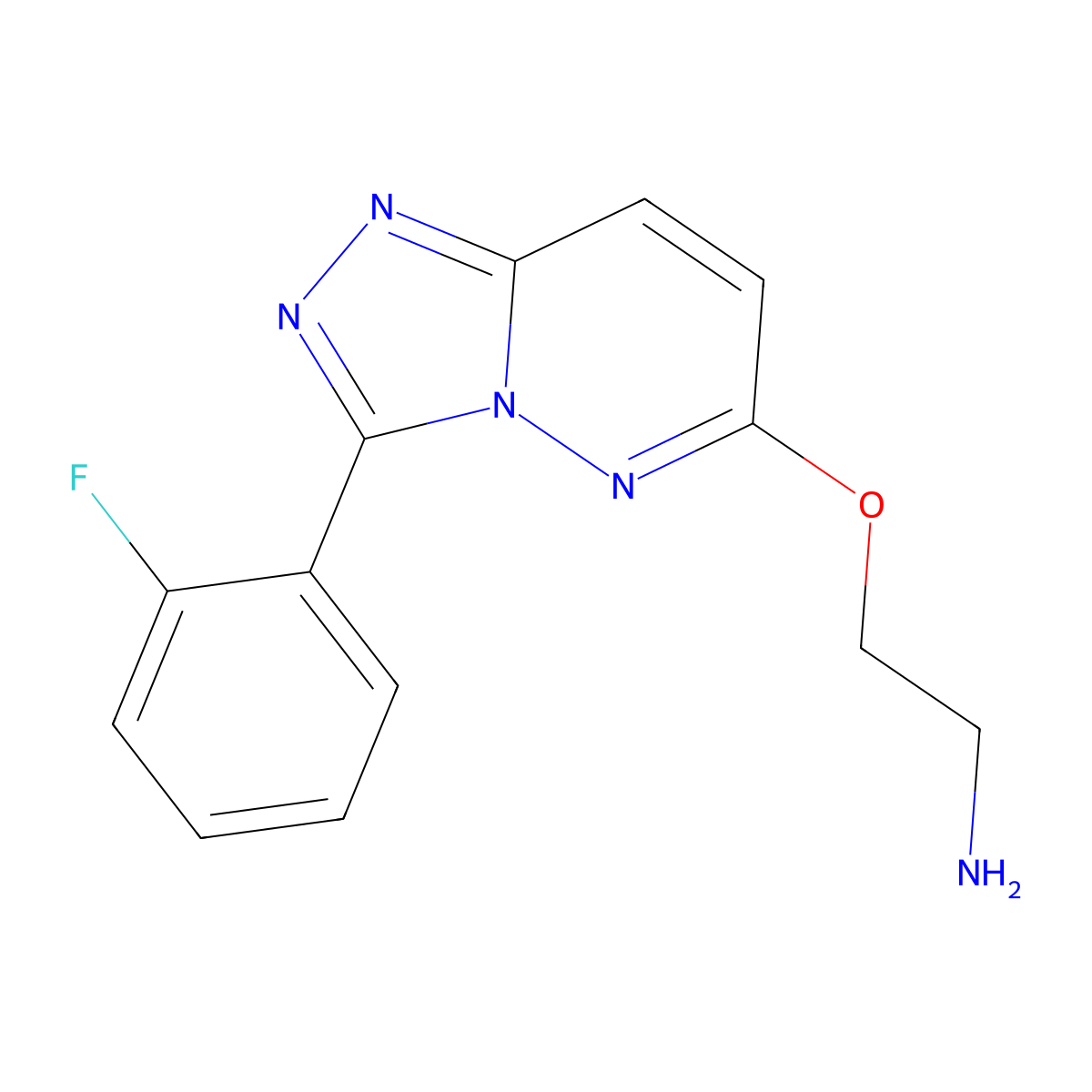 (2-{[3-(2-Fluorophenyl)[1,2,4]triazolo[4,3-b]pyridazin-6-yl]oxy}ethyl)amine molecular structure, CAS 1204298-33-8