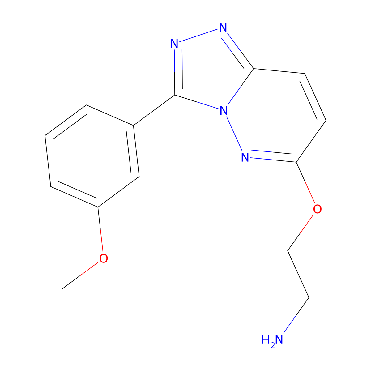 (2-{[3-(3-Methoxyphenyl)[1,2,4]triazolo[4,3-b]pyridazin-6-yl]oxy}ethyl)amine molecular structure, CAS 1204298-34-9