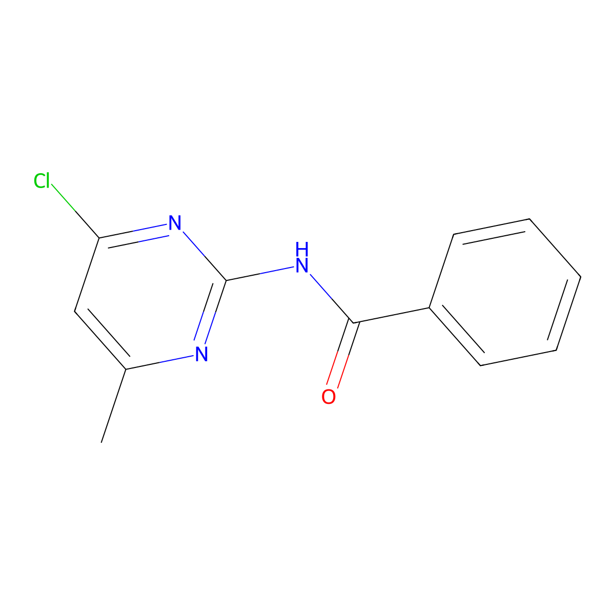 N-(4-chloro-6-methylpyrimidin-2-yl)benzamide molecular structure, CAS 1204298-35-0