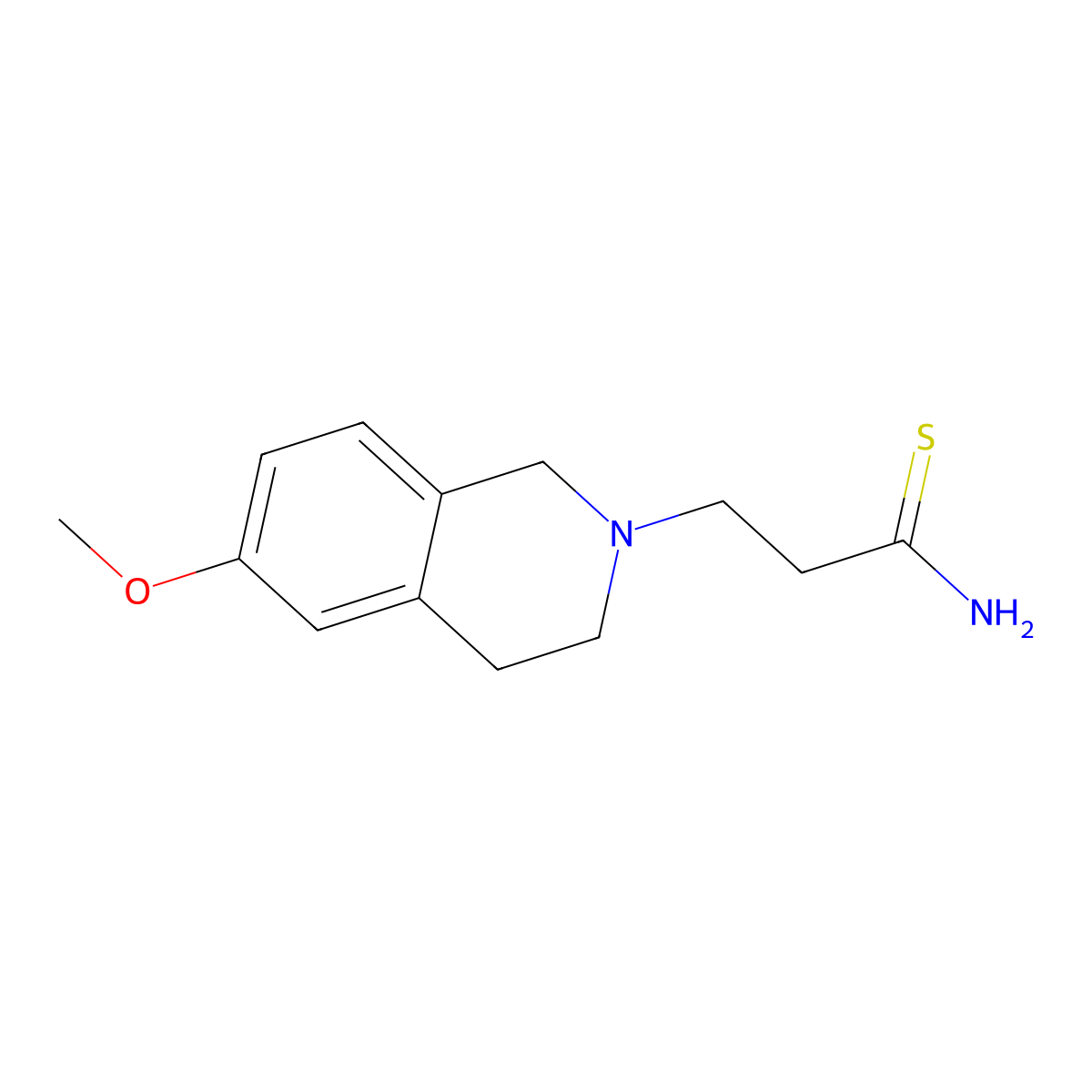 3-(6-Methoxy-1,2,3,4-tetrahydroisoquinolin-2-yl)propanethioamide molecular structure, CAS 1204298-45-2