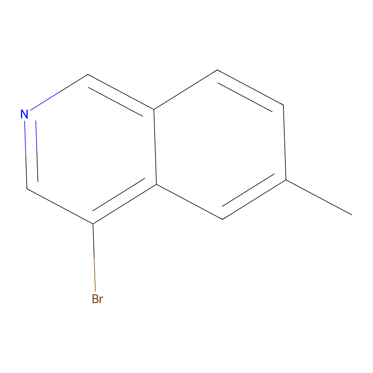 4-Bromo-6-methylisoquinoline molecular structure, CAS 1204298-52-1