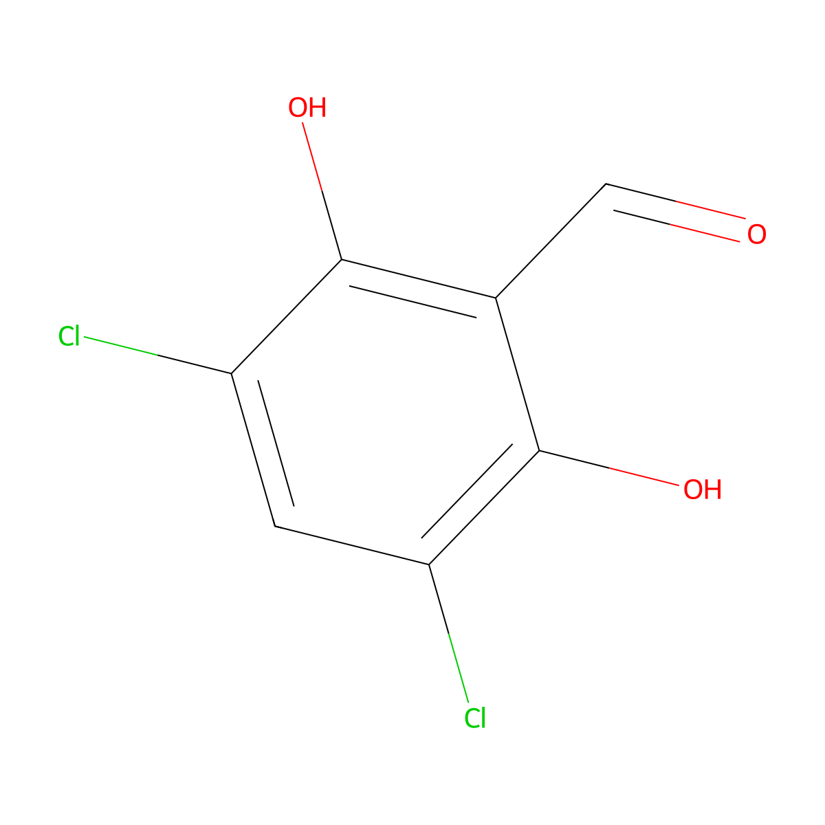 3,5-Dichloro-2,6-dihydroxybenzaldehyde molecular structure, CAS 1204298-54-3