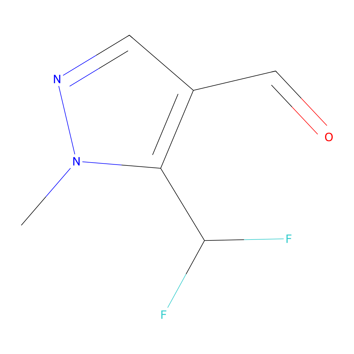 5-(Difluoromethyl)-1-methyl-1h-pyrazole-4-carbaldehyde molecular structure, CAS 1204298-70-3