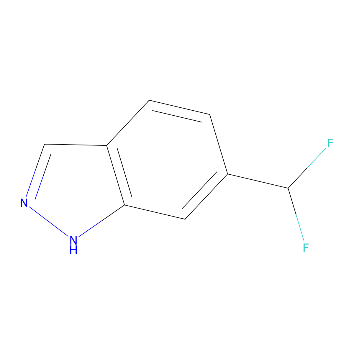 6-(Difluoromethyl)-1H-indazole molecular structure, CAS 1204298-78-1