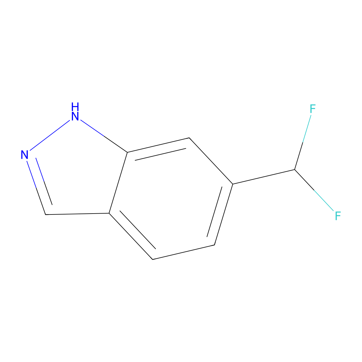 6-(Difluoromethyl)-1H-indazole molecular structure, CAS 1204298-78-1