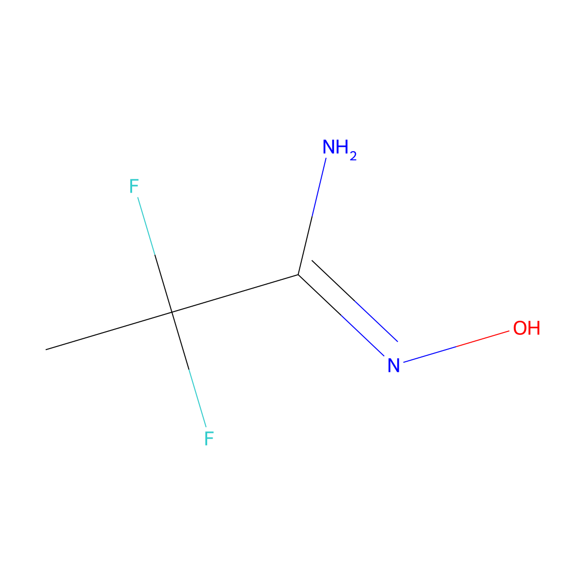 2,2-difluoro-N'-hydroxypropanimidamide molecular structure, CAS 1204302-09-9