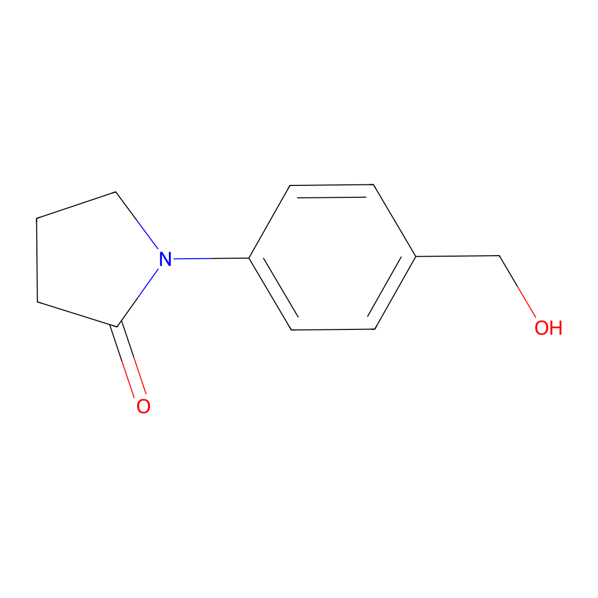 1-(4-(Hydroxymethyl)phenyl)pyrrolidin-2-one molecular structure, CAS 1204311-22-7