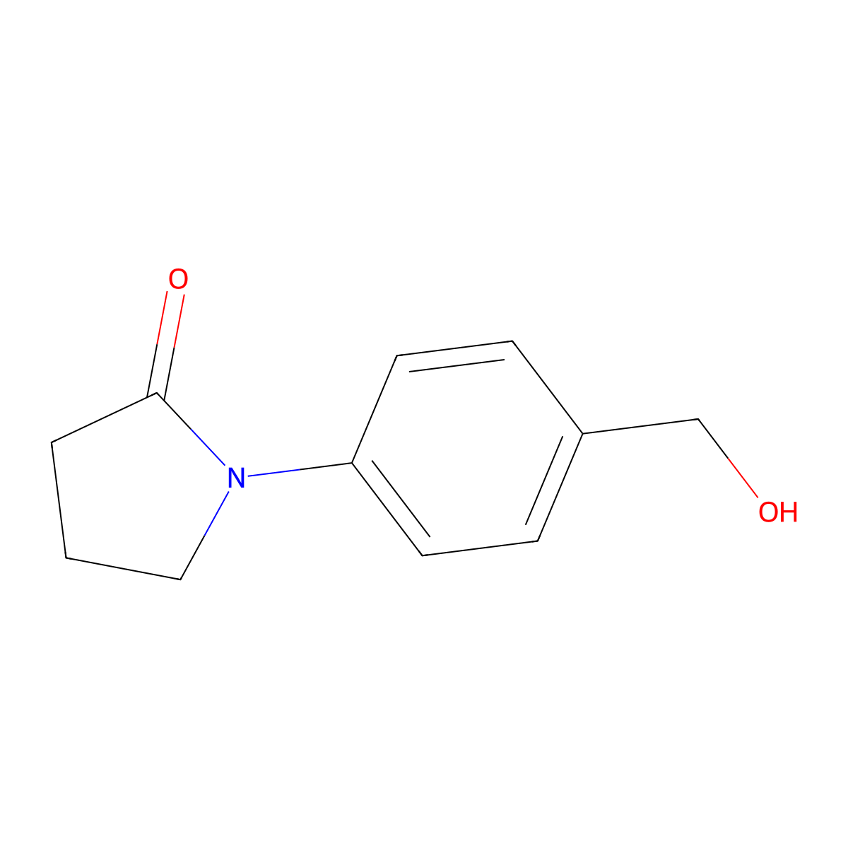 1-(4-(Hydroxymethyl)phenyl)pyrrolidin-2-one molecular structure, CAS 1204311-22-7