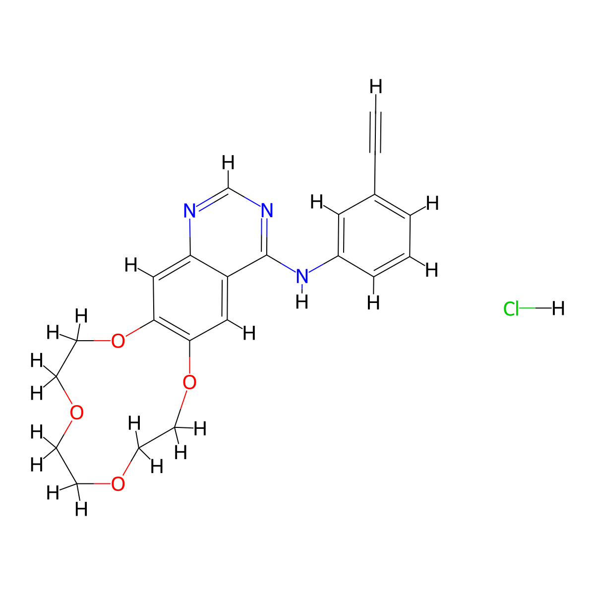 Icotinib Hydrochloride molecular structure, CAS 1204313-51-8