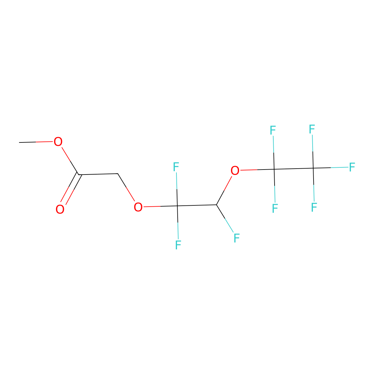 Methyl 2H,2H,5H-perfluoro-3,6-dioxaoctanoate molecular structure, CAS 1204319-16-3