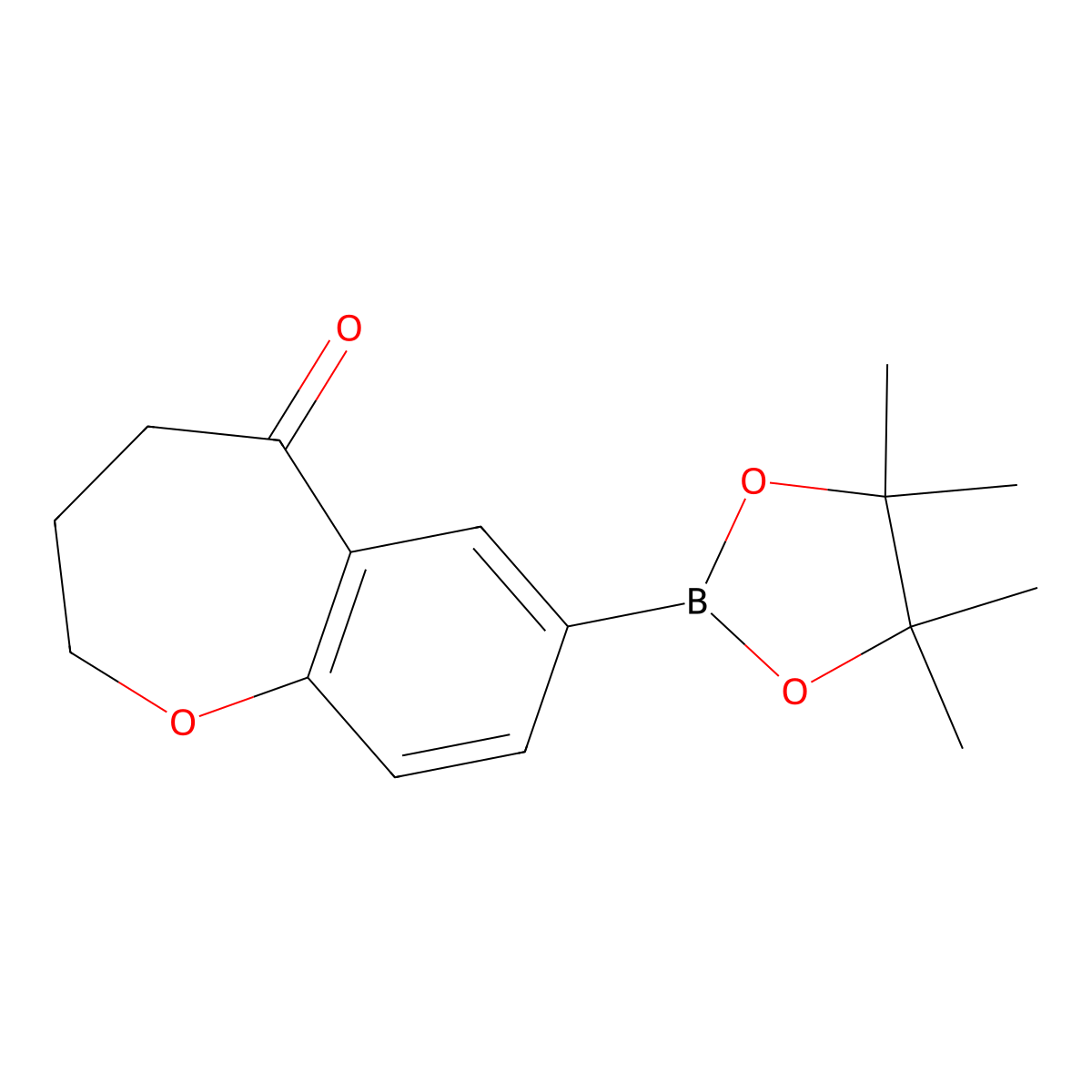 7-(4,4,5,5-Tetramethyl-[1,3,2]dioxaborolan-2-yl)-3,4-dihydro-2H-benzo[b]oxepin-5-one molecular structure, CAS 1204333-25-4