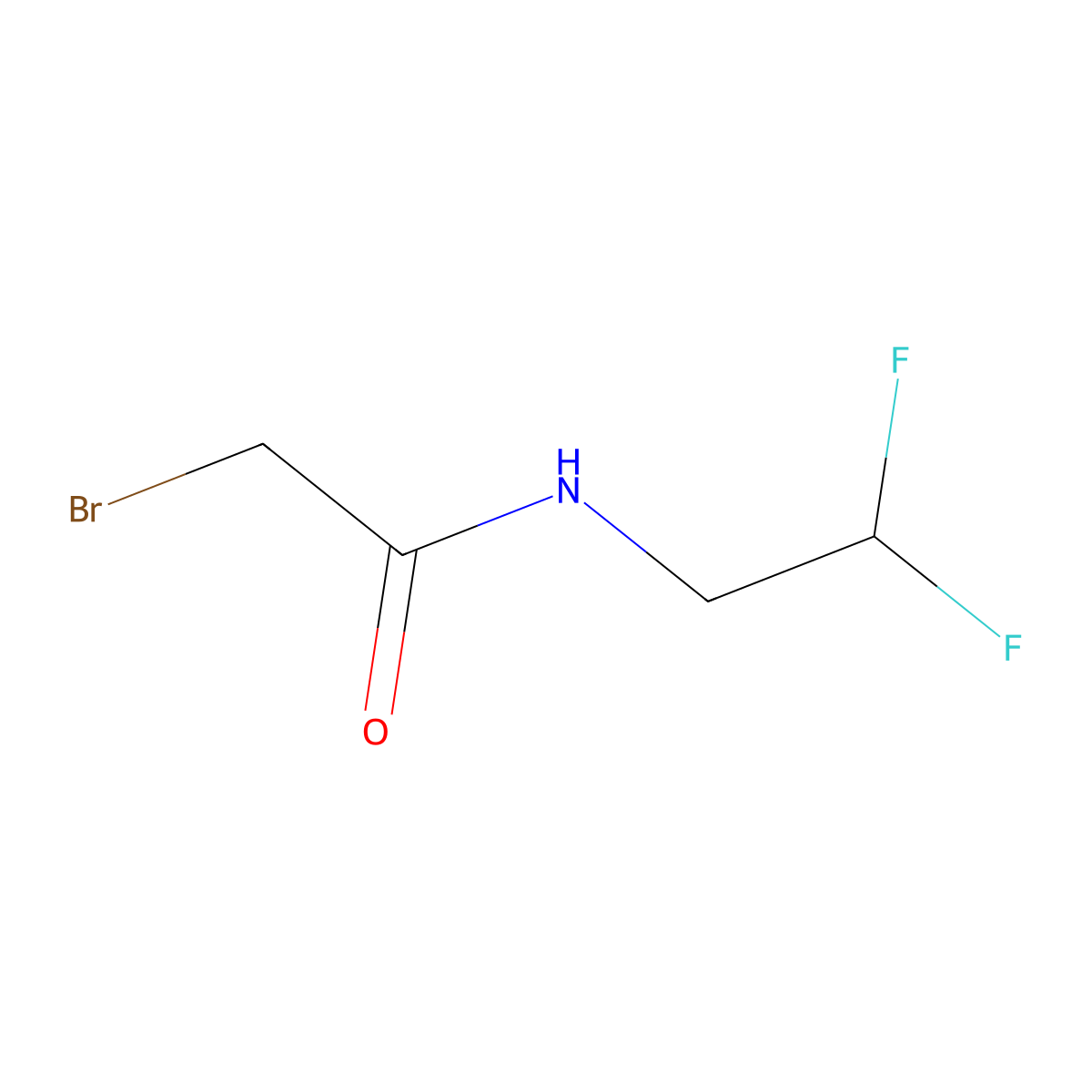 2-Bromo-N-(2,2-difluoroethyl)acetamide molecular structure, CAS 1204333-26-5