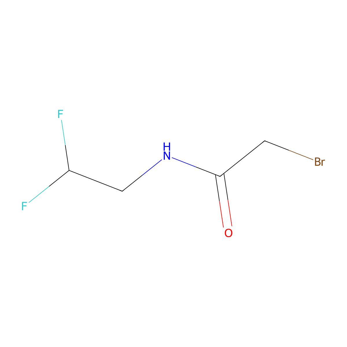 2-Bromo-N-(2,2-difluoroethyl)acetamide molecular structure, CAS 1204333-26-5