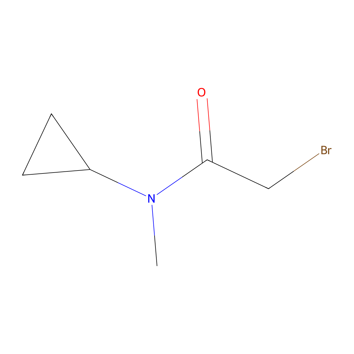 2-Bromo-N-cyclopropyl-N-methylacetamide molecular structure, CAS 1204333-31-2