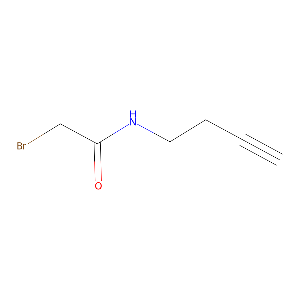 2-Bromo-N-(but-3-yn-1-yl)acetamide molecular structure, CAS 1204333-33-4
