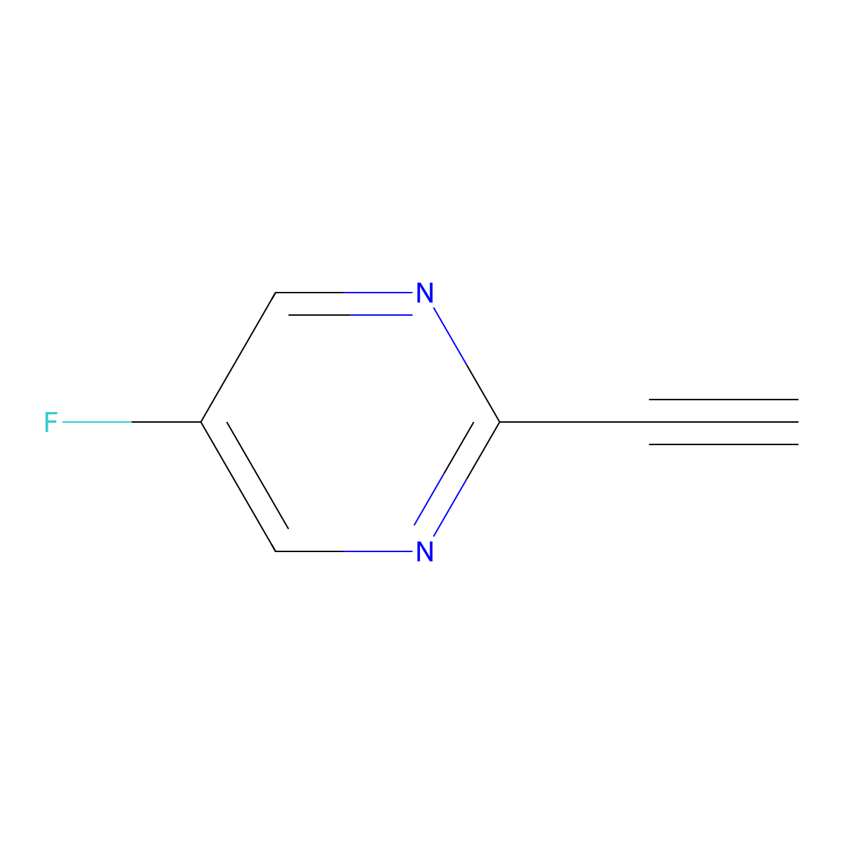 2-Ethynyl-5-fluoropyrimidine molecular structure, CAS 1204333-35-6