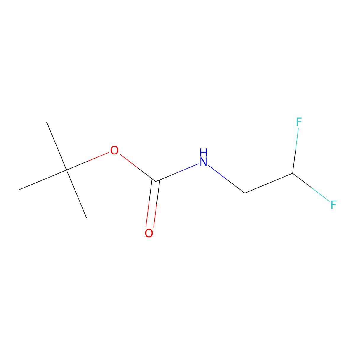tert-Butyl (2,2-difluoroethyl)carbamate molecular structure, CAS 1204333-50-5
