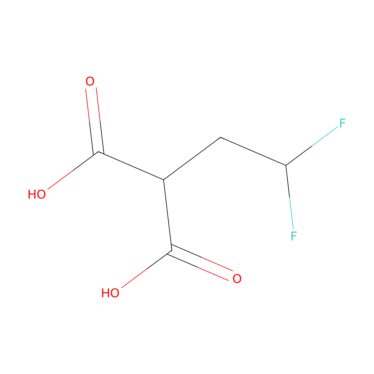 2-(2,2-Difluoroethyl)propanedioic acid molecular structure, CAS 1204333-56-1