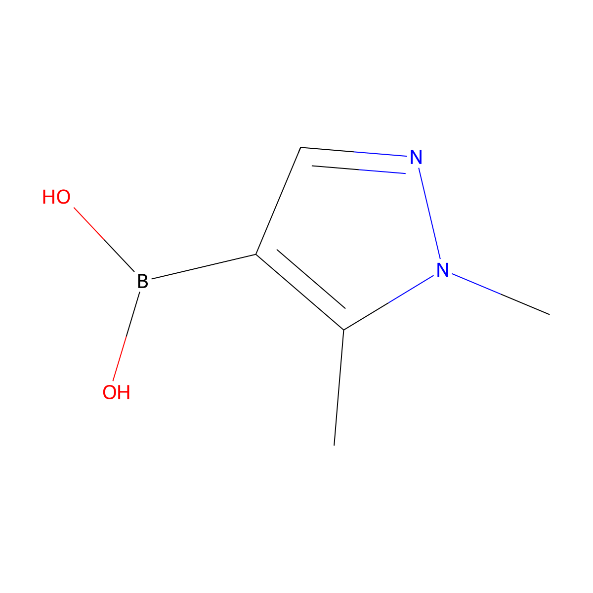 1,5-Dimethylpyrazole-4-boronic acid molecular structure, CAS 1204333-57-2